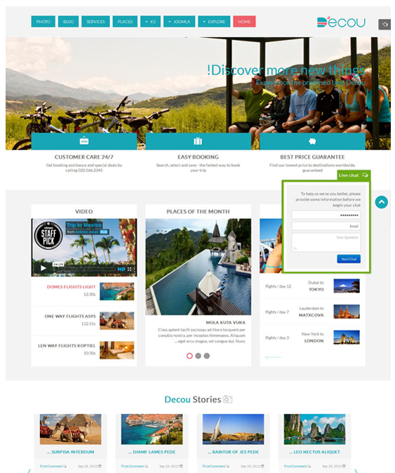 6 of the Best Joomla Travel Templates down