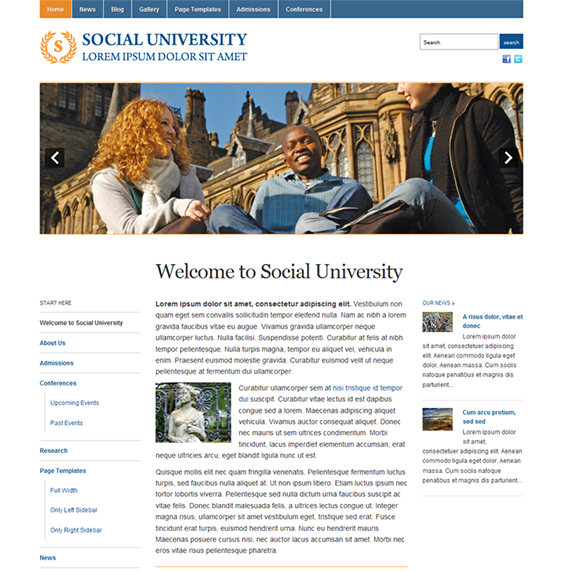 social education wordpress theme
