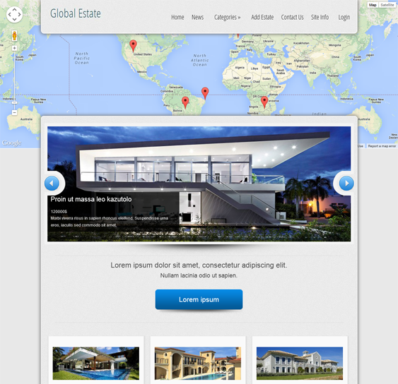global estate joomla real estate template