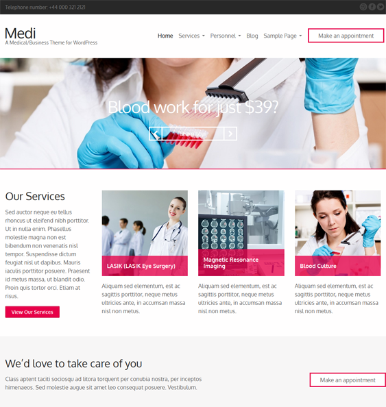 medi medical wordpress themes