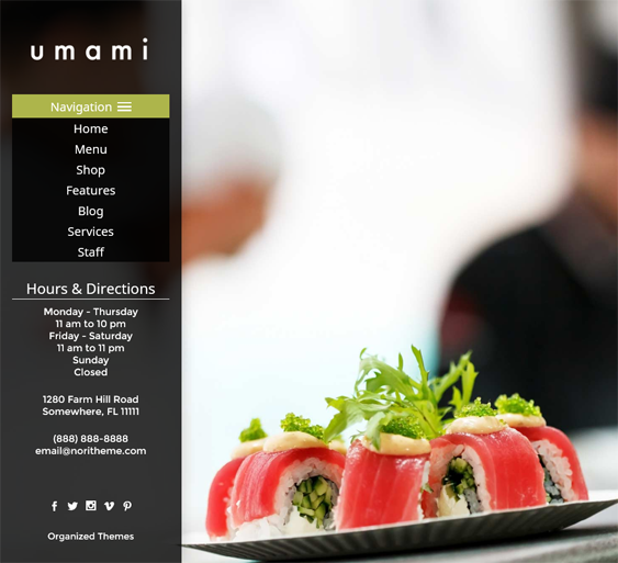 umami Asian Restaurant Responsive WordPress Theme