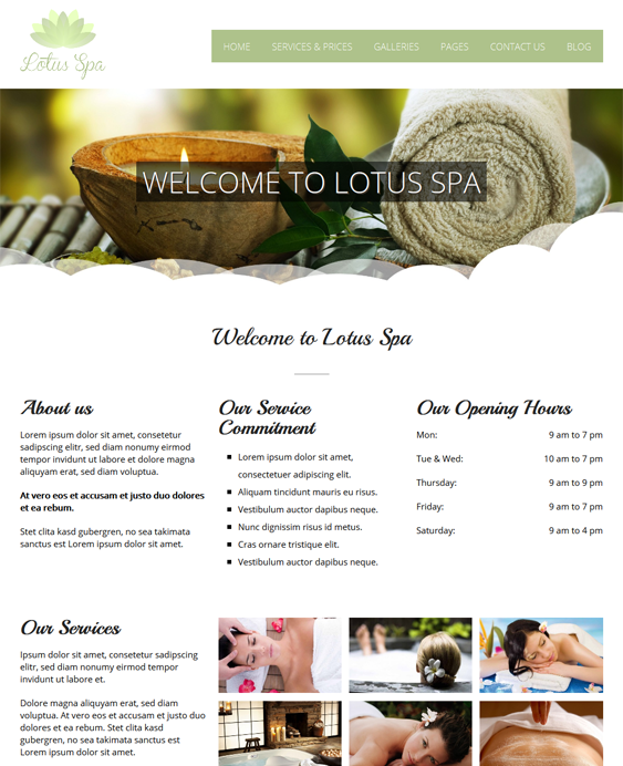 lotus beauty salon spa wordpress theme