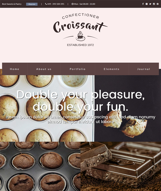 croissant restaurant wordpress theme