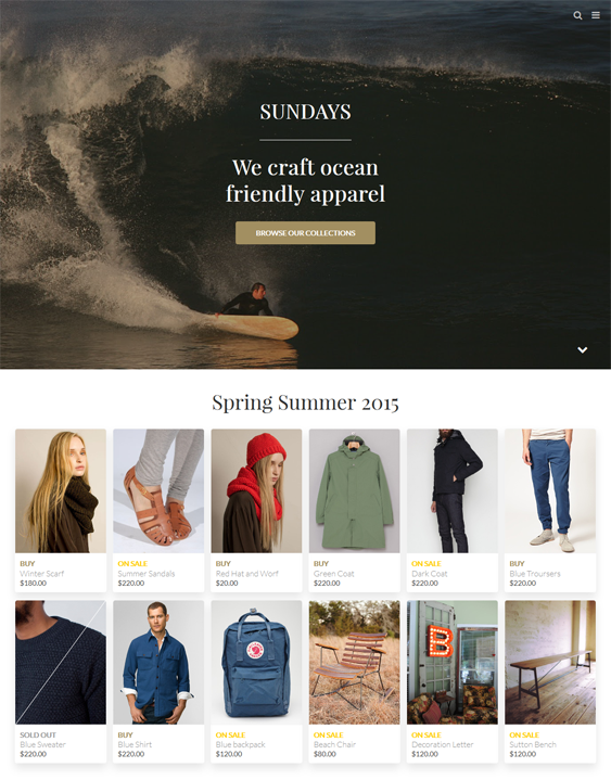 california shopify themes clothing stores