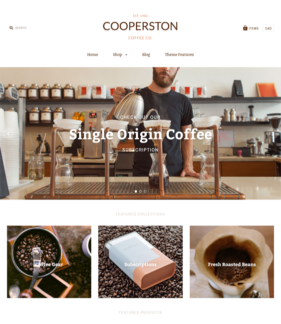 pacific warm tea coffee stores shopify themes