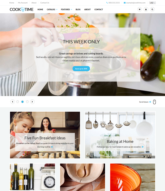 cooktime food drink shopify theme