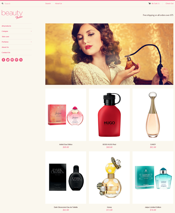 simple beauty clean shopify theme