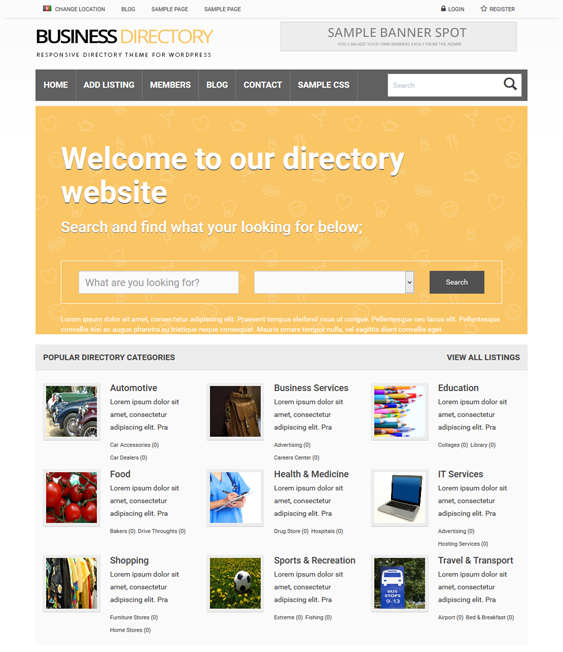 business directory wordpress theme