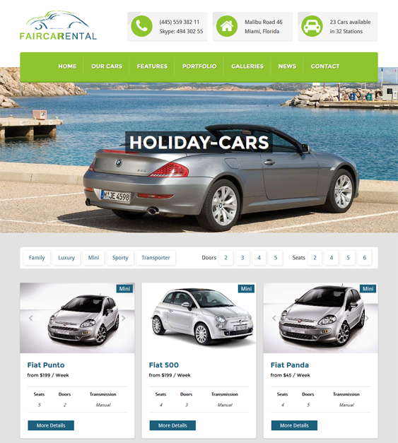 faircar car vehicle automotive wordpress theme