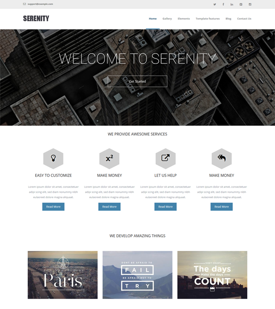 serenity business drupal themes