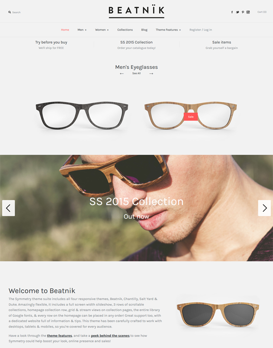 beatnik cool sunglasses eyewear shopify themes