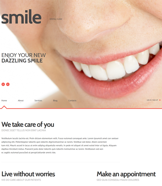 dentistry medical wordpress theme