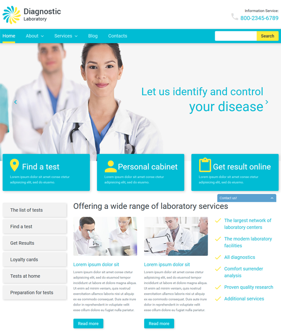 diagnostic medical wordpress theme