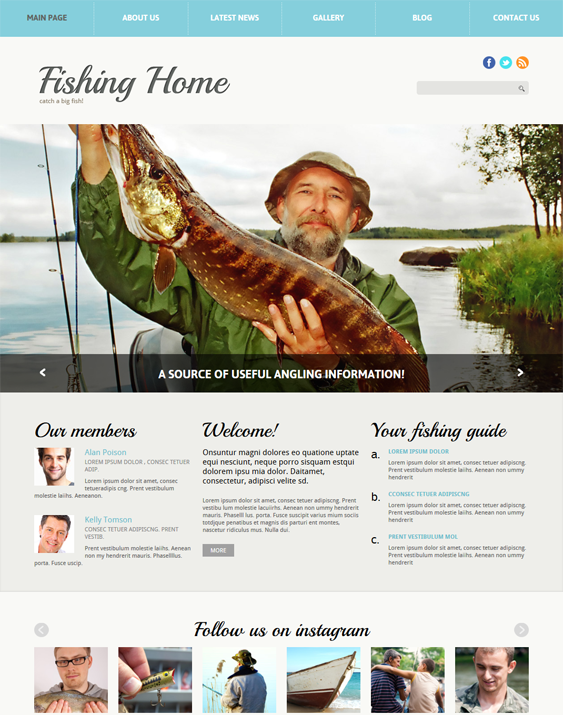 fishing sport joomla templates