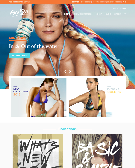 focal sea swimwear lingerie shopify themes