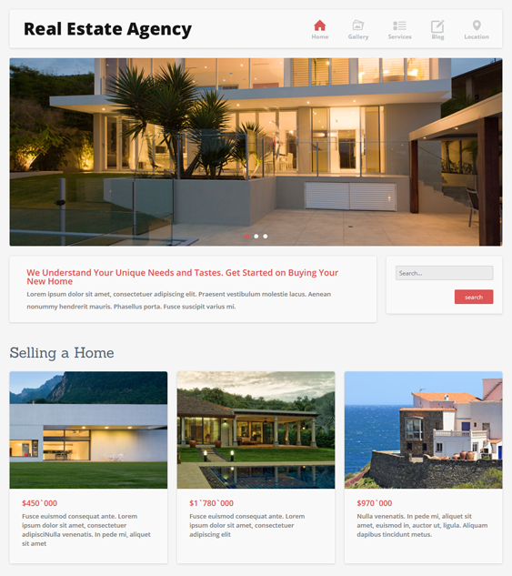 home real estate joomla templates