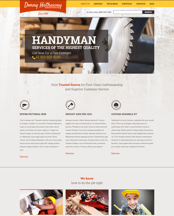 home contractor construction drupal themes