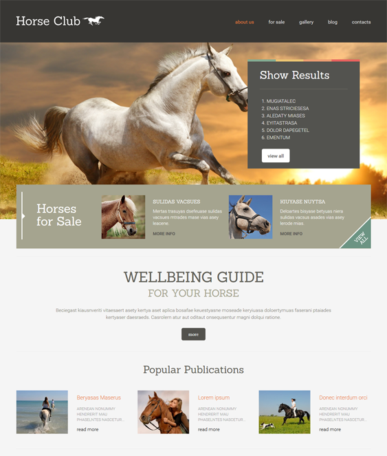 horse pets vets wordpress themes
