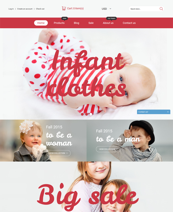 infant clothing kids shopify themes