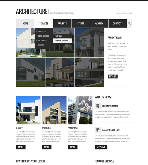 architecture architect drupal themes