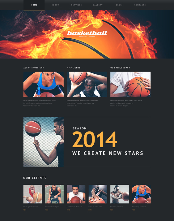 basketball sports wordpress themes