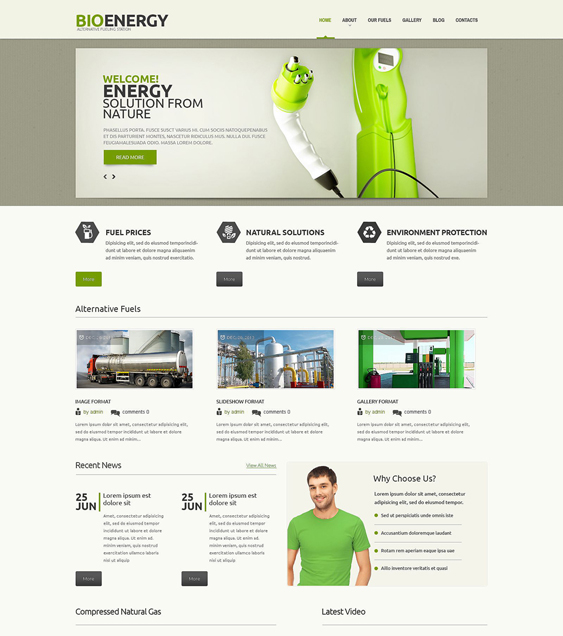 biofuel organic eco-friendly wordpress themes