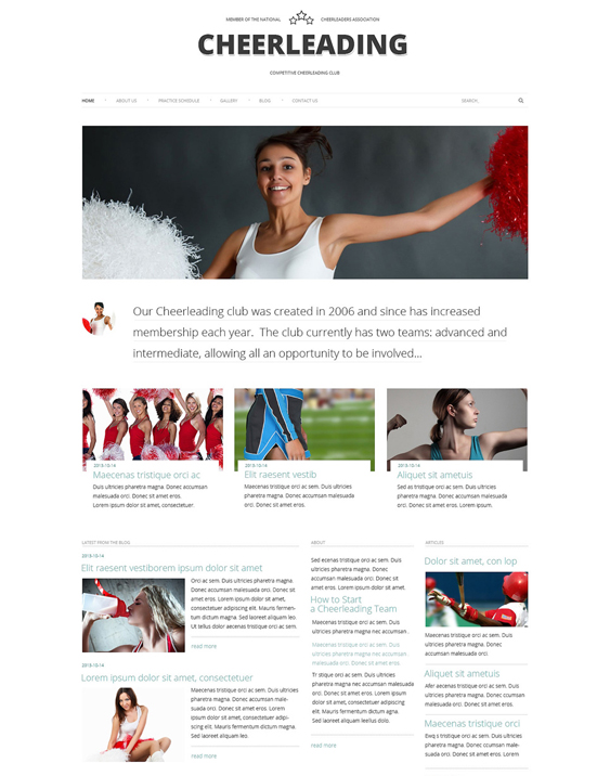 cheerleading sports wordpress themes