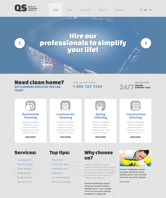 responsive cleaning wordpress themes