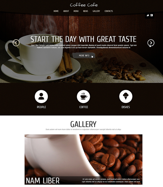 coffee restaurant bakeries bars joomla templates
