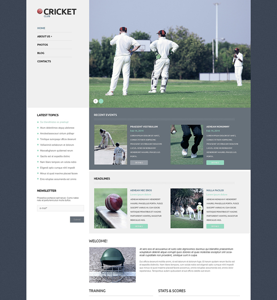 cricket sports wordpress themes