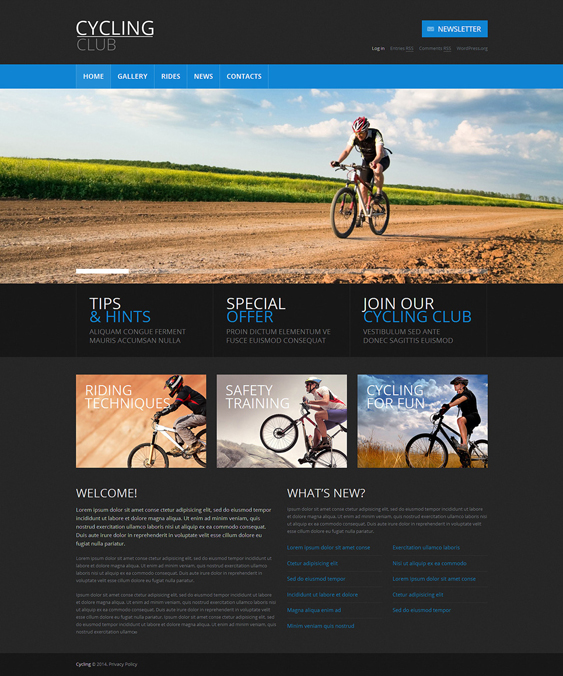 cycling sports wordpress themes