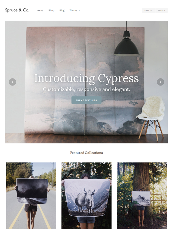 cypress shopify themes art stores