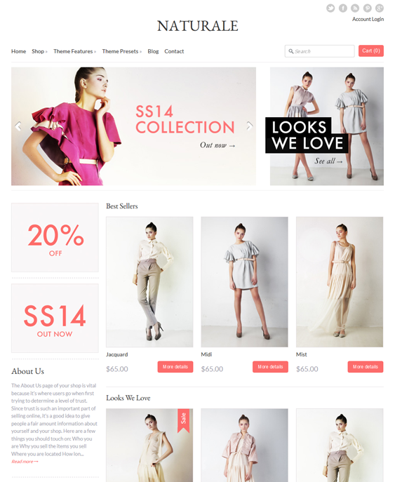 expression natural shopify themes clothing stores