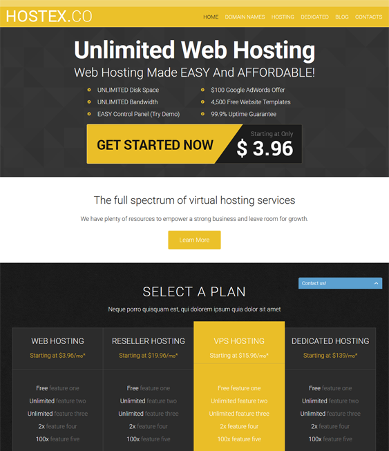 hosting web hosting joomla templates