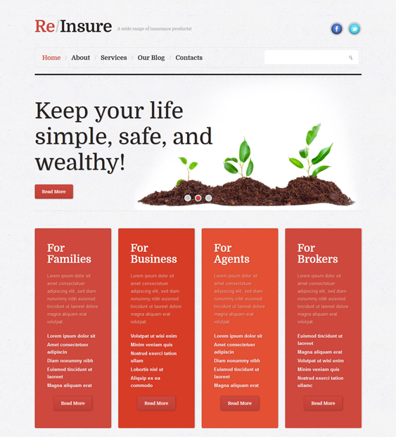 insurance business wordpress themes