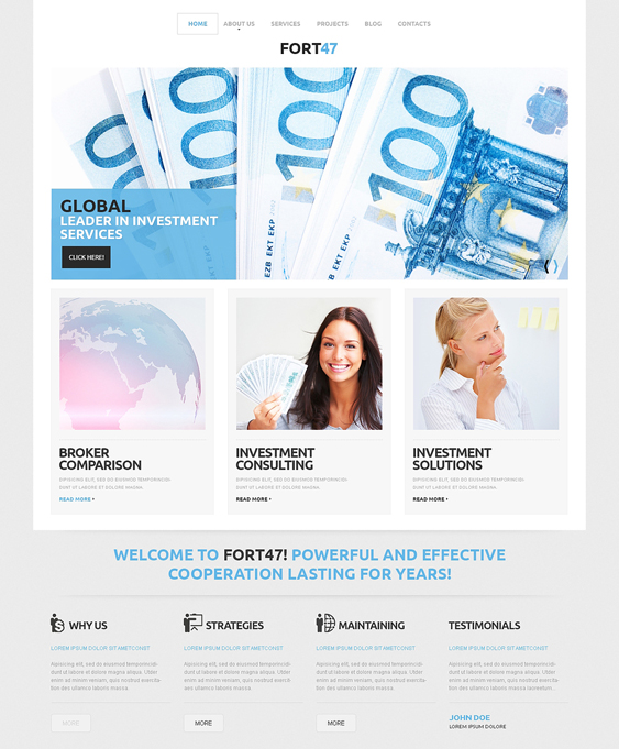 investment financial wordpress themes