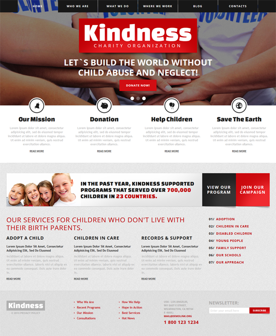kind nonprofit charity wordpress theme