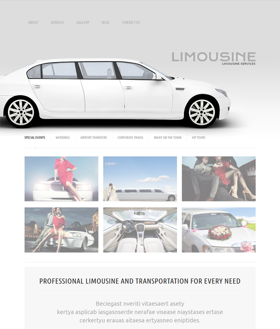 limousine car vehicle automotive wordpress themes