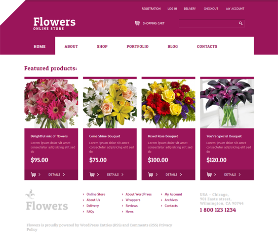 live florist wordpress theme