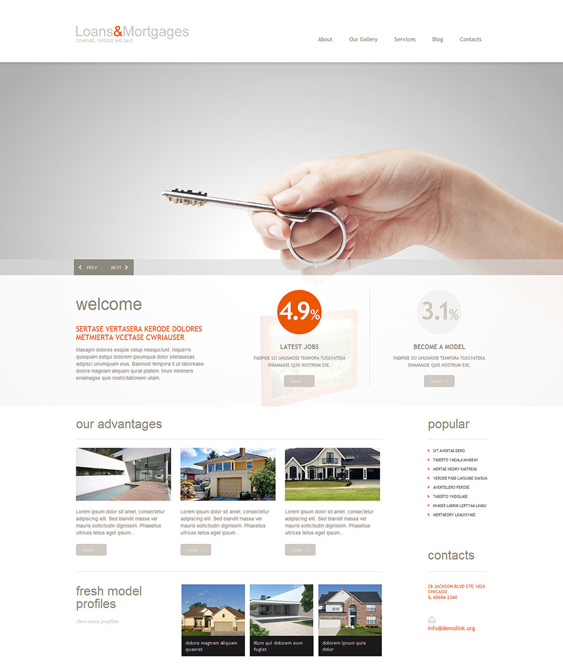 loans mortgages wordpress themes