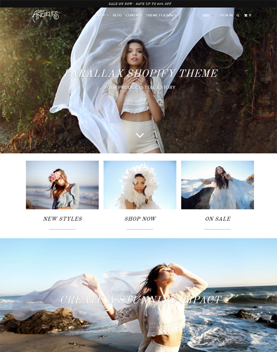 parallax los angeles shopify themes womens clothing accessories