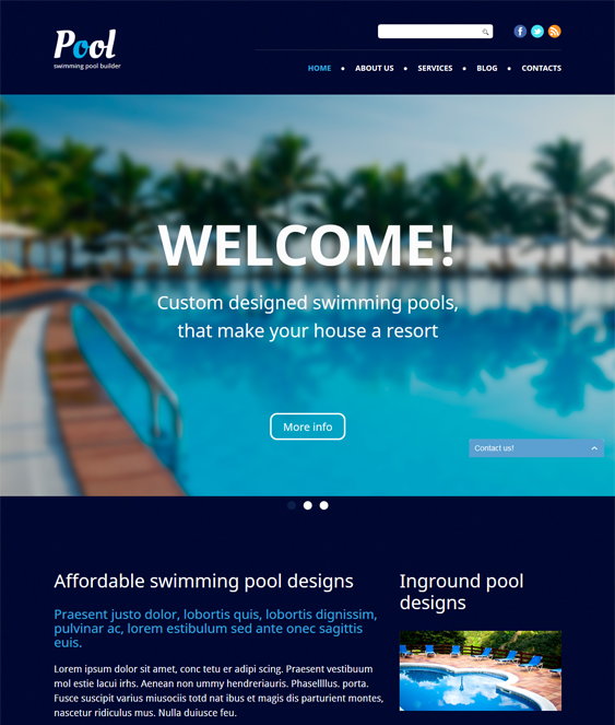 pool cleaning wordpress themes