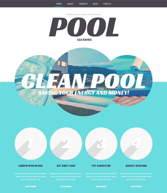 pool cleaning wordpress themes