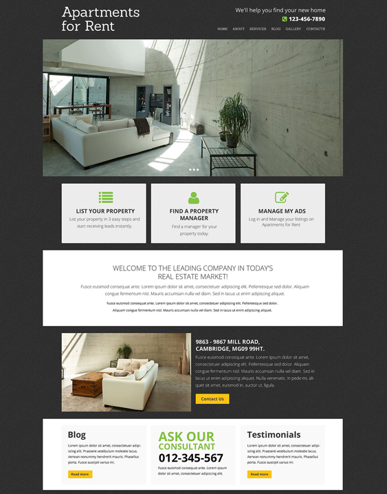 real estate clean drupal themes