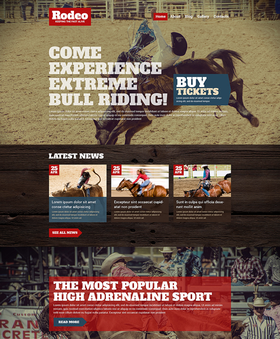 rodeo sports wordpress themes