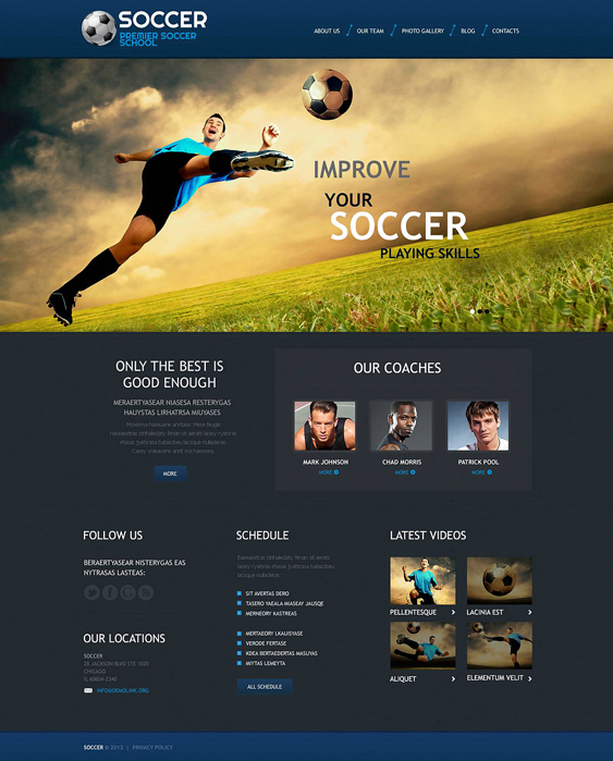 soccer sports wordpress themes