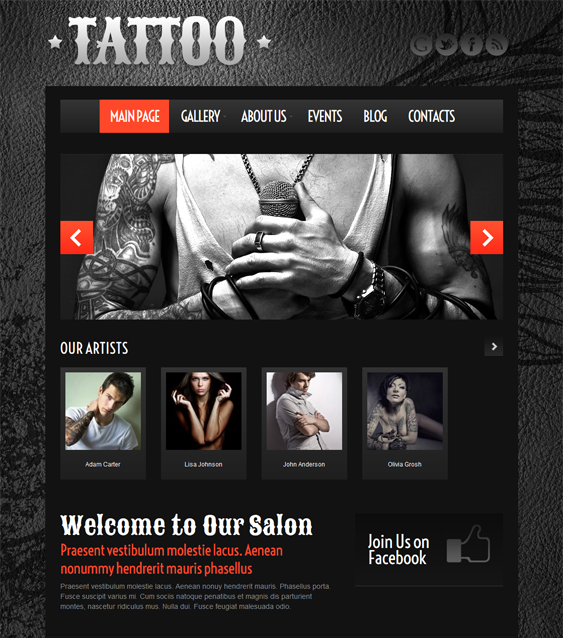 tattoo salon wordpress themes