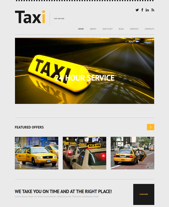 taxi responsive transportation wordpress themes