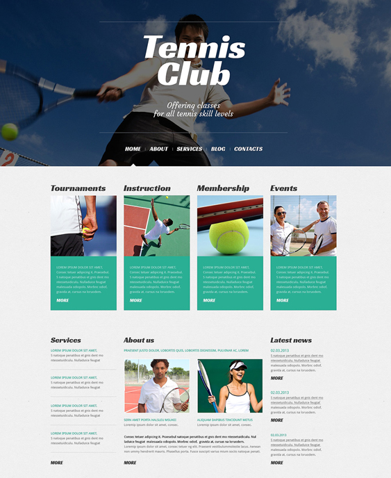 tennis sports wordpress themes