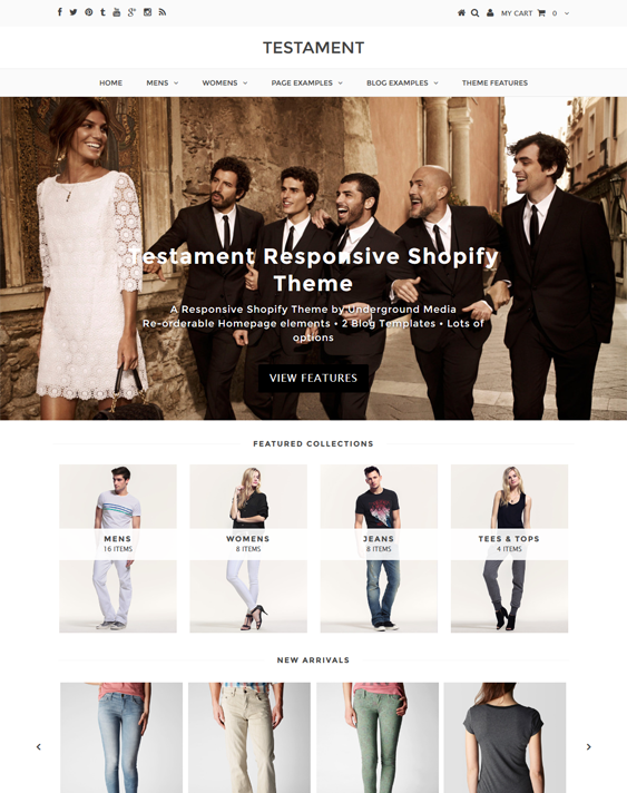 testament genesis shopify themes clothing stores